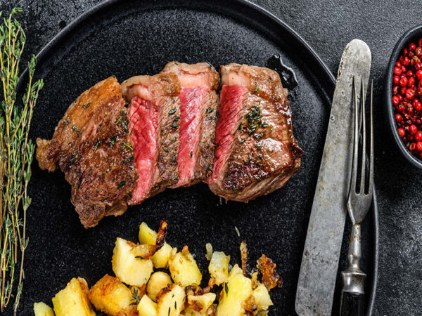 Rosé Veal Striploin Fillet 225g, in a pack